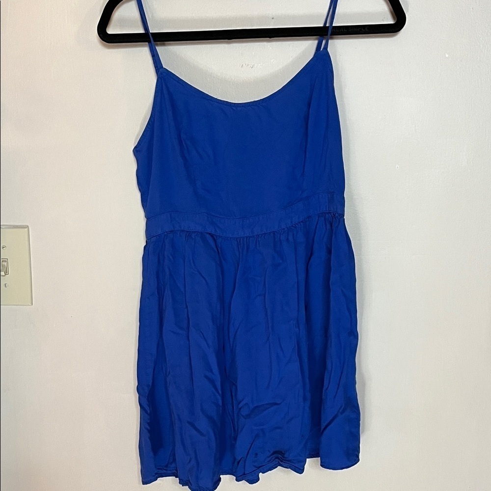 American Eagle Outfitters Blue Skater Dress Y2K Indie 00s Size M